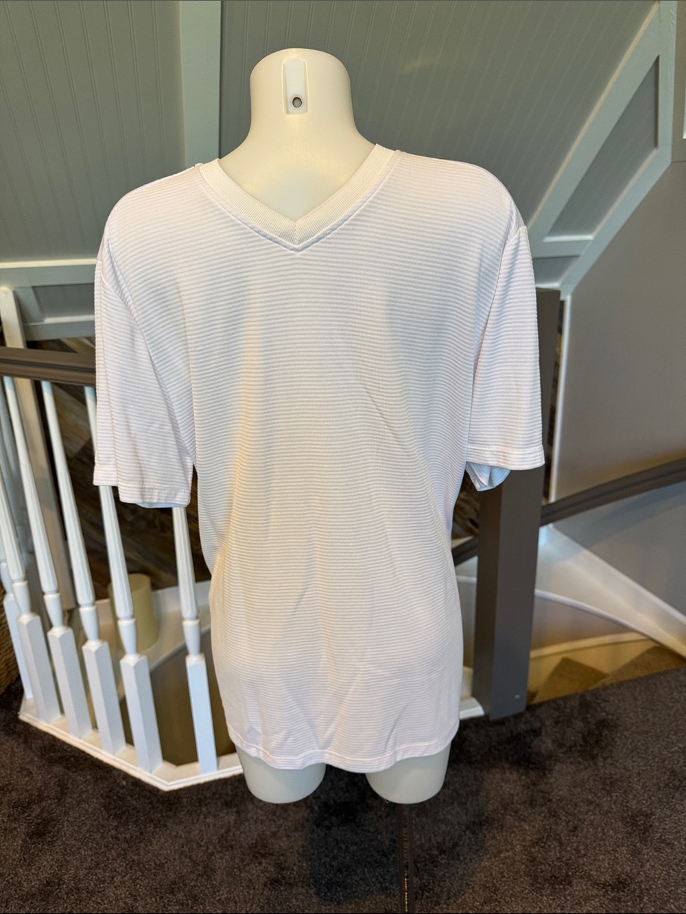 Tommy Bahama White V-Neck Short Sleeve Shirt